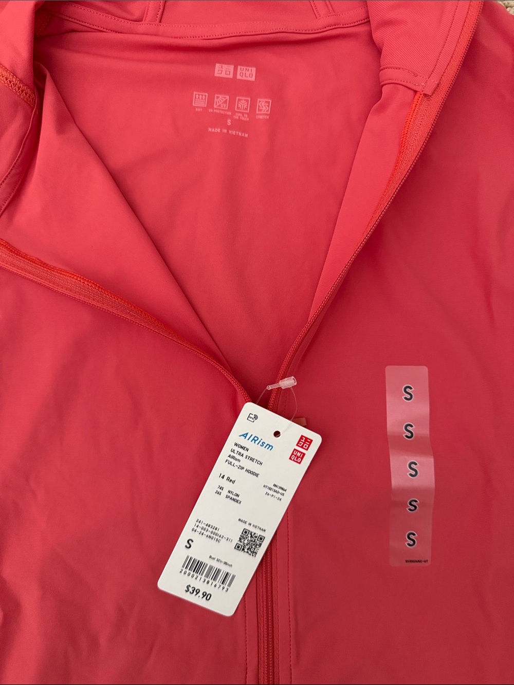 NWT Uniqlo Ultra Stretch AIRism UV Protection Full-Zip Hoodie. Size Small - Picture 2 of 5